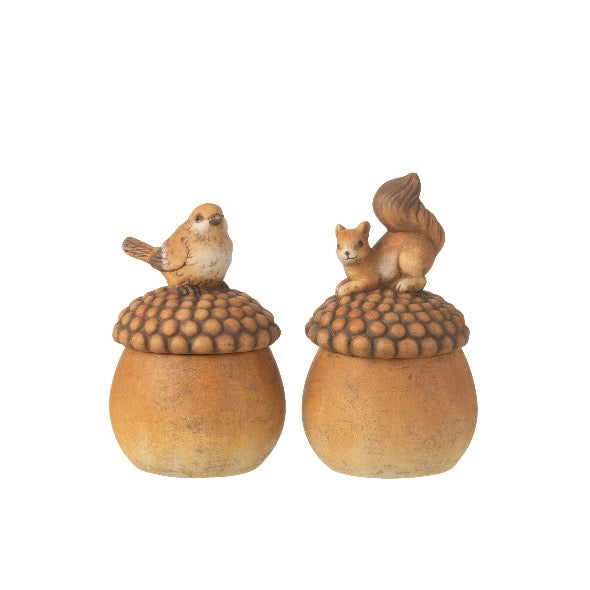Escultura Esquilo Pote 15cm Ass2