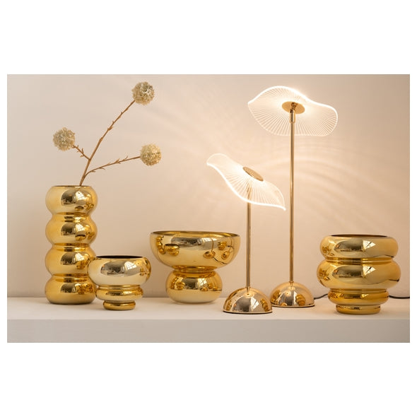 Vaso Layer Dourado 16x14cm