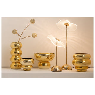 Vaso Layer Dourado 16x14cm