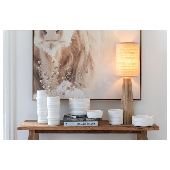 Vaso Lines Em Porcelana 27cm