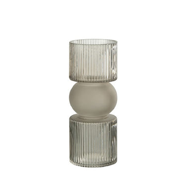 Vaso Em Vidro Listrado C/ Bola 25cm