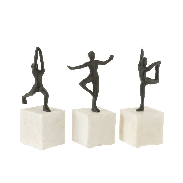 Escultura Ginasta C/ Base Em Marmore 23cm Ass3