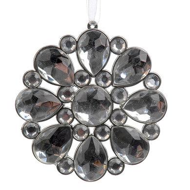 Enfeite Flor Em Cristal 9cm