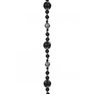 Fio Decorativo C/ Det. Preto/prata 120cm