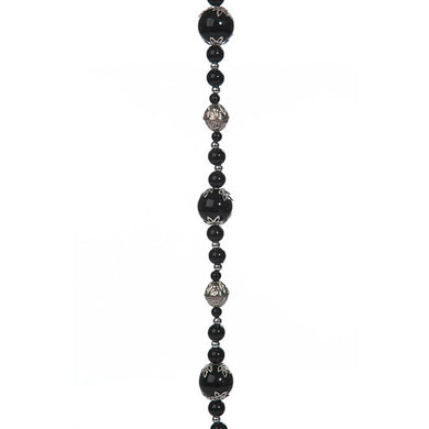 Fio Decorativo C/ Det. Preto/prata 120cm