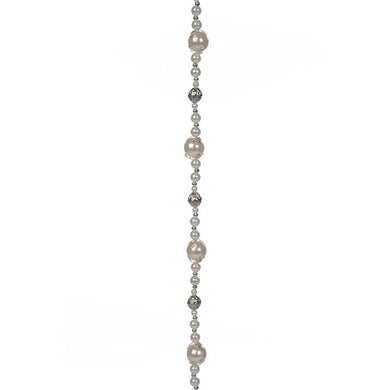 Fio Decorativo C/ Det. Marfim/prata 120cm