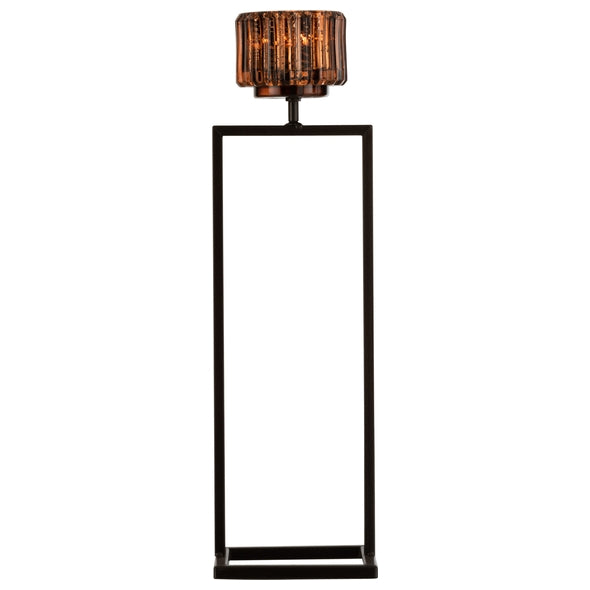 Castical Right Em Vidro Marrom C/ Suporte Em Metal 42cm