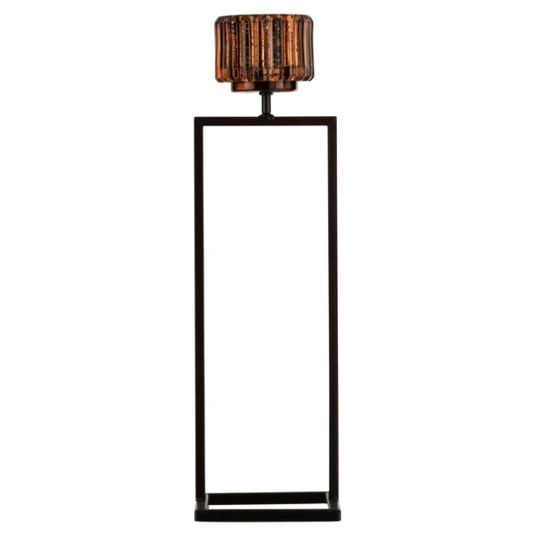Castical Right Em Vidro Marrom C/ Suporte Em Metal 42cm