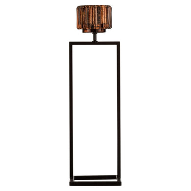 Castical Right Em Vidro Marrom C/ Suporte Em Metal 42cm