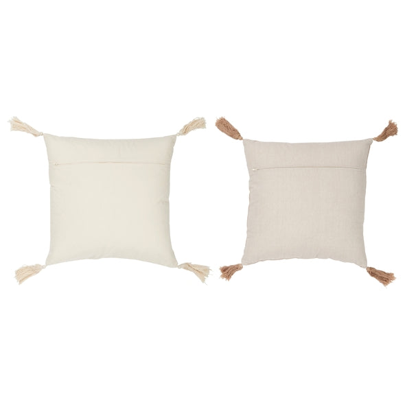 Almofada Tassel Bege/branco 45cm Ass2