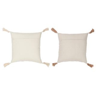 Almofada Tassel Bege/branco 45cm Ass2