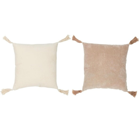 Almofada Tassel Bege/branco 45cm Ass2