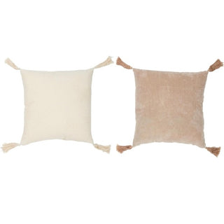 Almofada Tassel Bege/branco 45cm Ass2