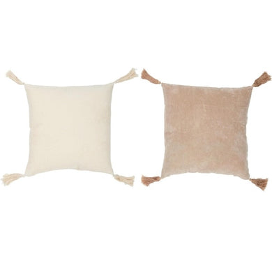 Almofada Tassel Bege/branco 45cm Ass2
