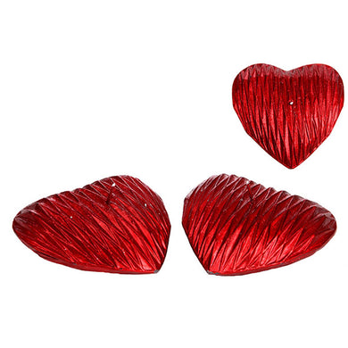 Jg. 2 Velas Coração Vermelho 10cm
