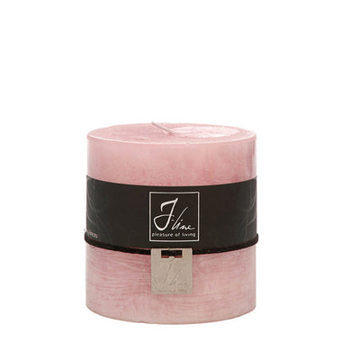 Vela Cilíndrica Rosa 10x10cm - 80h