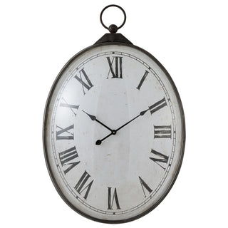 Relogio Antique Oval Em Metal 66x101cm