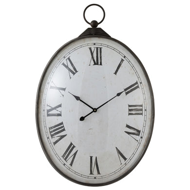 Relogio Antique Oval Em Metal 66x101cm