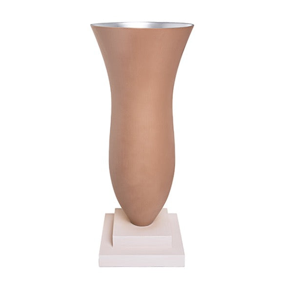 Vaso Calice C/ Base Bege 55cm