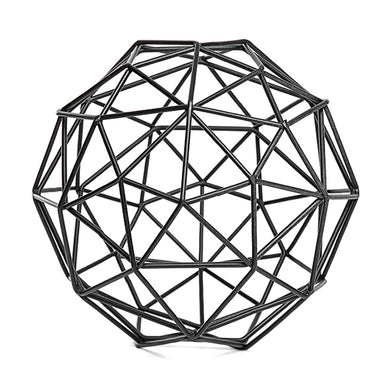 Escultura Geom Aramada Prata 15cm