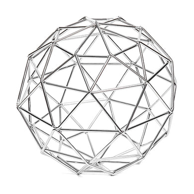 Escultura Geom Aramada Prata 15cm