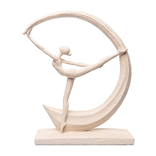 Escultura Mulher Dance Moon Creme 34cm