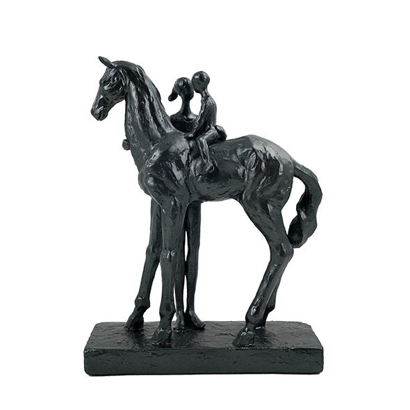 Escultura Cavalo C/ Mae e Filho 30cm