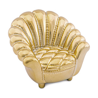 Escultura Mini Poltrona Pétala Dourado 13cm