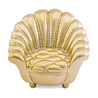 Escultura Mini Poltrona Pétala Dourado 13cm