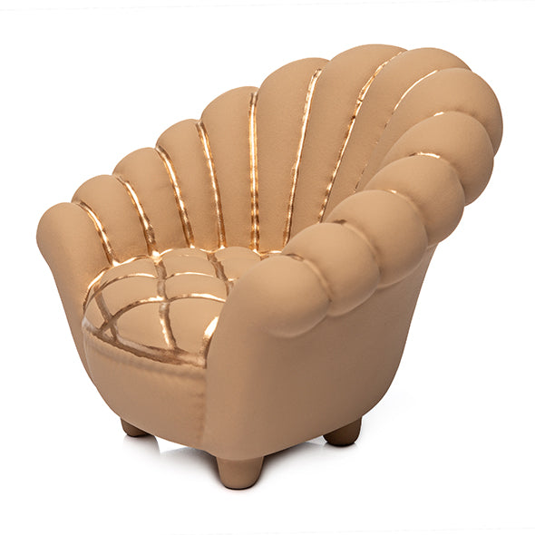 Escultura Mini Poltrona Pétala Branco 13cm