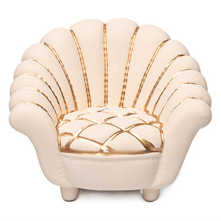 Escultura Mini Poltrona Pétala Branco 13cm