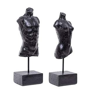 Escultura Busto H/m Preto 31cm Ass2