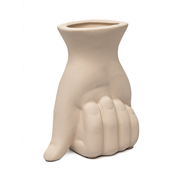 Vaso Mão Branca 15cm