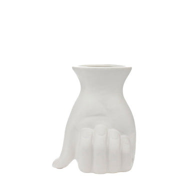 Vaso Mão Branca 15cm