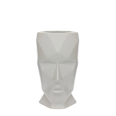 Vaso Face Branco 29cm