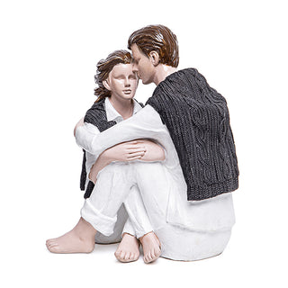Scultura Casal Apaixonado Abracado 20cm