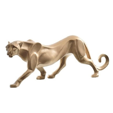 Escultura Leopardo Caminhando 45x15cm