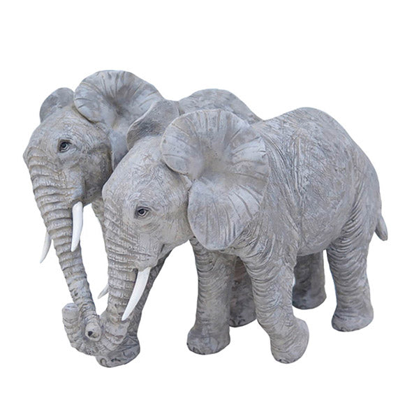 Escultura Casal Elefante 25x18cm