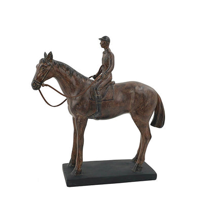 Escultura Cavalo C/ Homem 27cm
