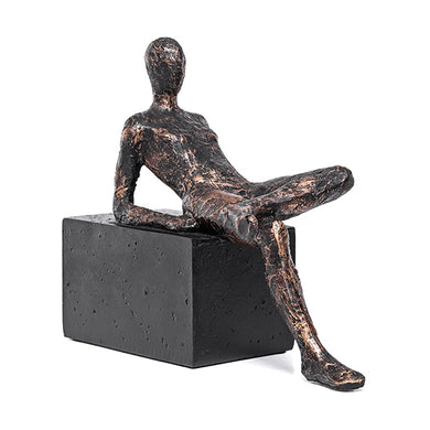 Escultura Homem Think Encostado 22cm