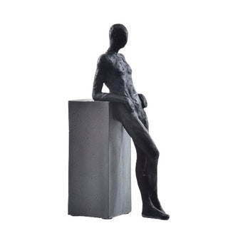 Escultura Homem Think Apoiado 28cm