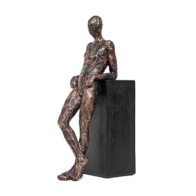 Escultura Homem Think Apoiado 28cm