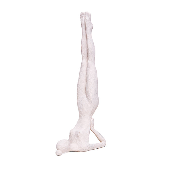 Escultura Yoga Maos Atras Creme 28cm