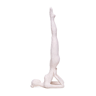 Escultura Yoga Maos Atras Creme 28cm