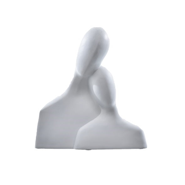 Escultura Busto Casal Preto 24cm