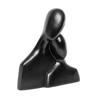 Escultura Busto Casal Preto 24cm
