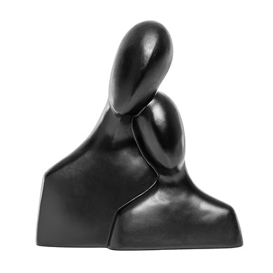Escultura Busto Casal Preto 24cm