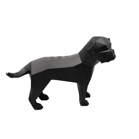 Escultura Cachorro Geom Pto 16cm