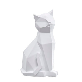 Escultura Gato Sentado Bco 20cm