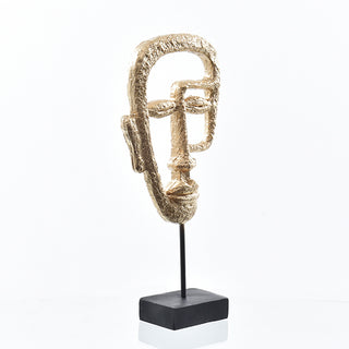 Escultura Face Dourada 34cm